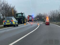 B 96: Nach Havarie Straßenreinigung vonnöten