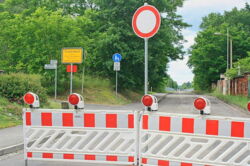 Straßenbaustelle beginnt an der Landesgrenze