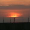 Morgenröte oder Abenddämmerung - ein symbolischer Blick vom Vattenfall-Kraftwerk Schwarze Pumpe aus in Richtung Hoyerswerda