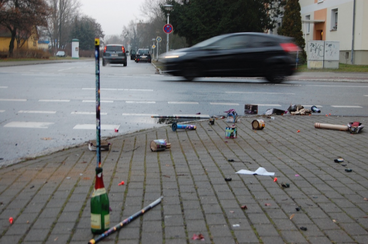 Die Reste der Party