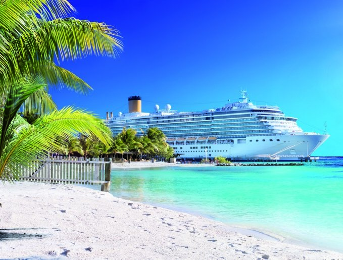 Ein Schiff wird kommen ... Motiv der künftigen Tropical Lounge im Lausitz-Center. Entwurf: Siegel-Werbung