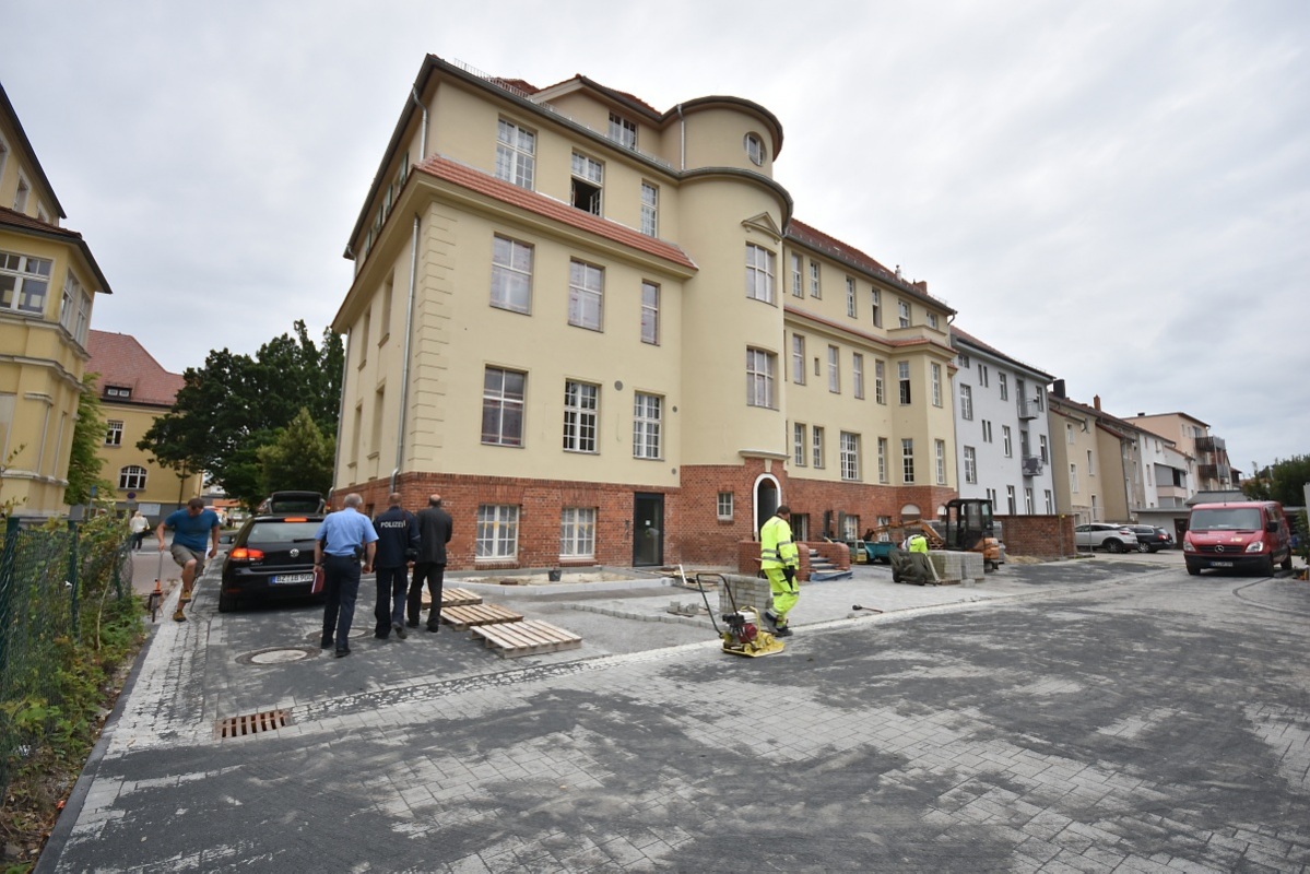 Hofansicht der Frentzelstraße 10 in Hoyerswerda. Foto: Uwe Schulz