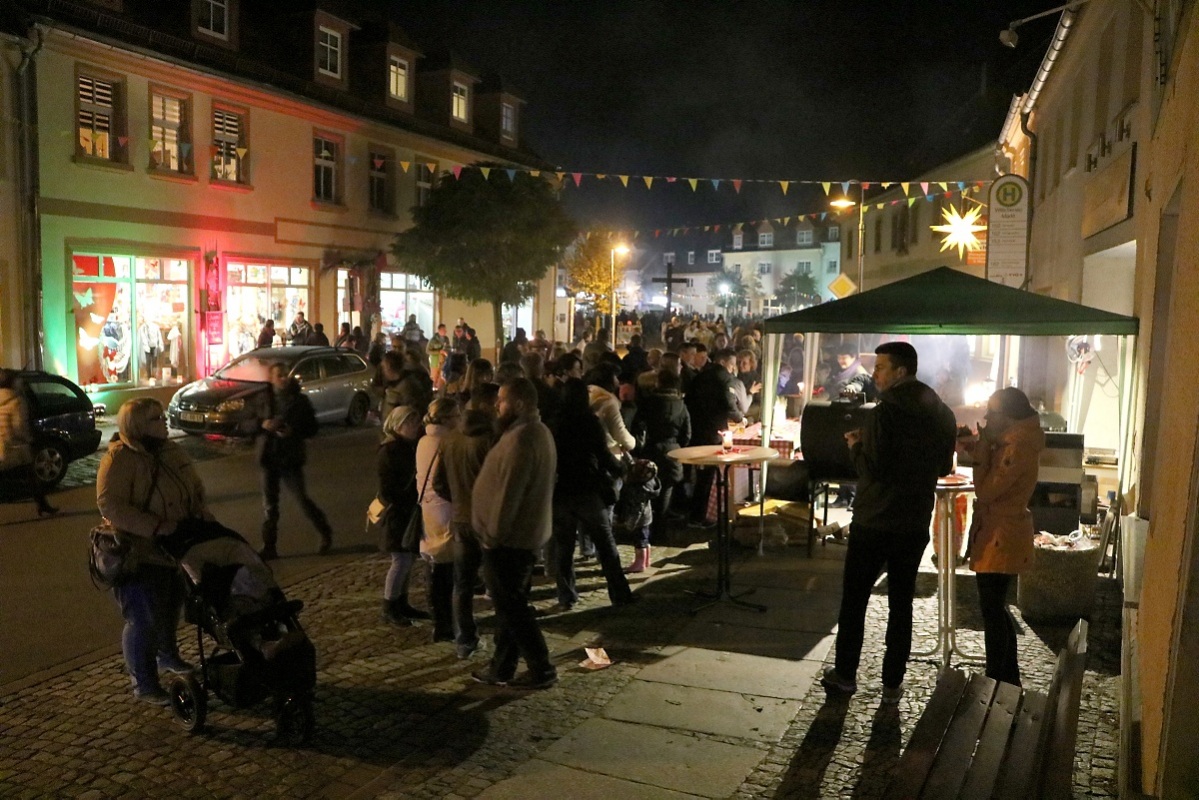 Szene vom Feuerzauber am Freitagabend. Foto: Mandy Fürst