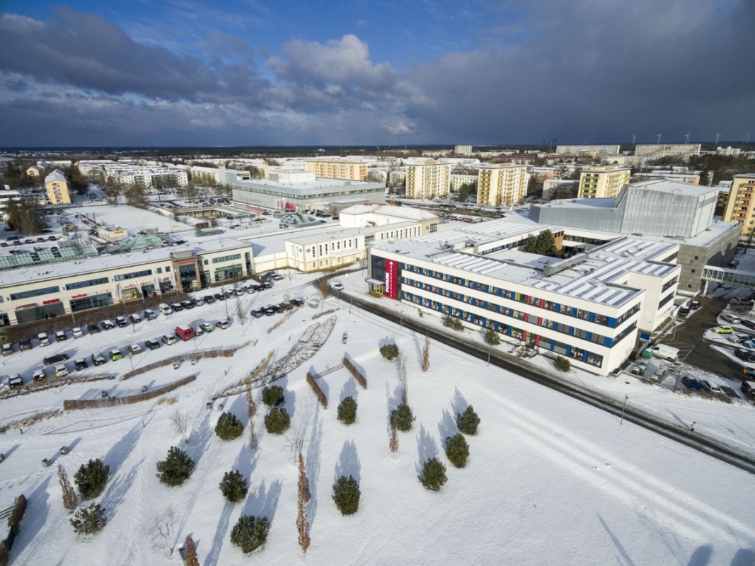 Weißes Stadtzentrum