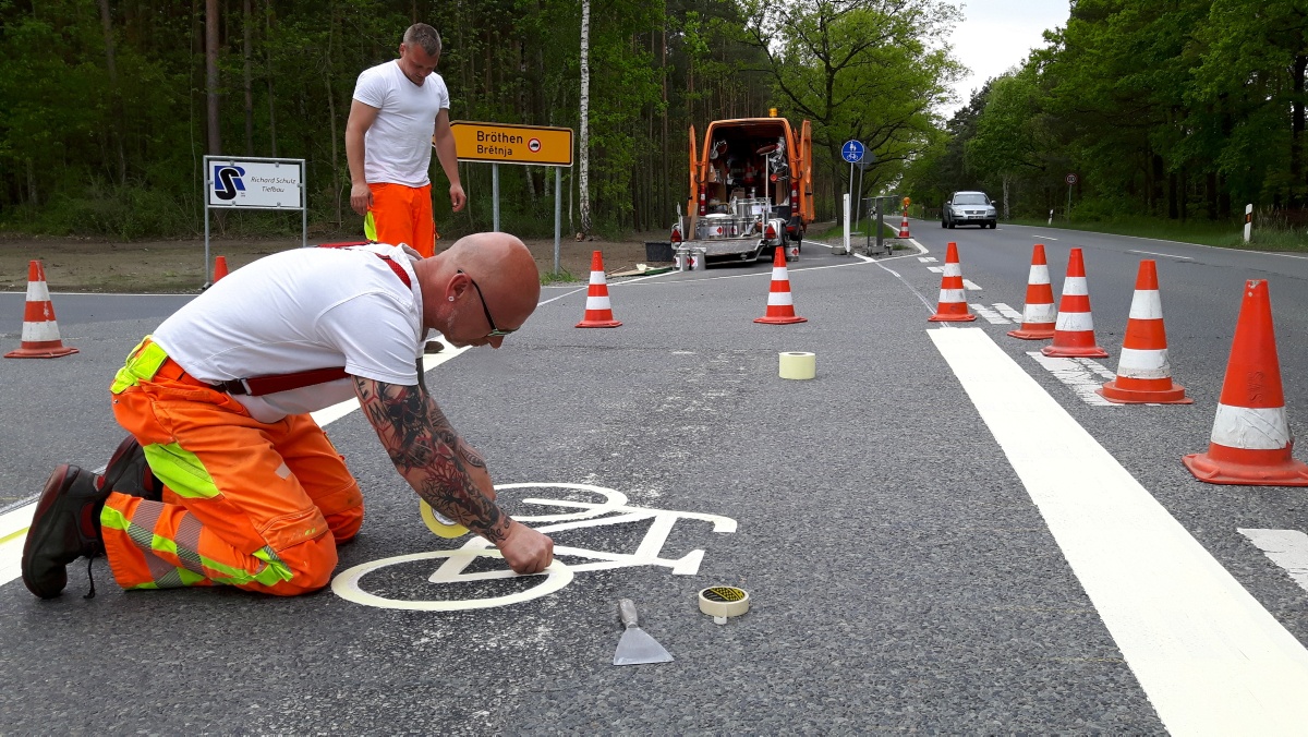 Markierung der Radwegquerung