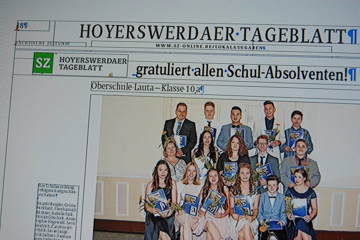 Schulabsolventen im Bild
