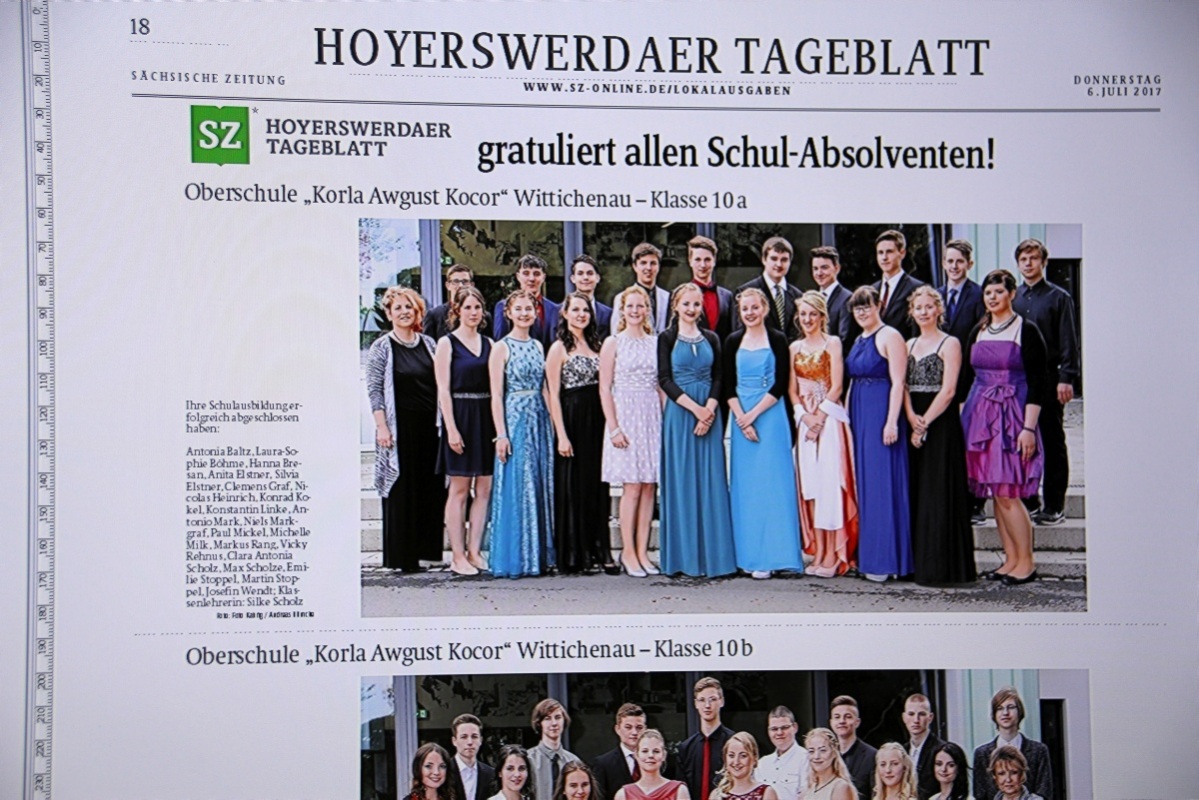 Schulabsolventen im Bild
