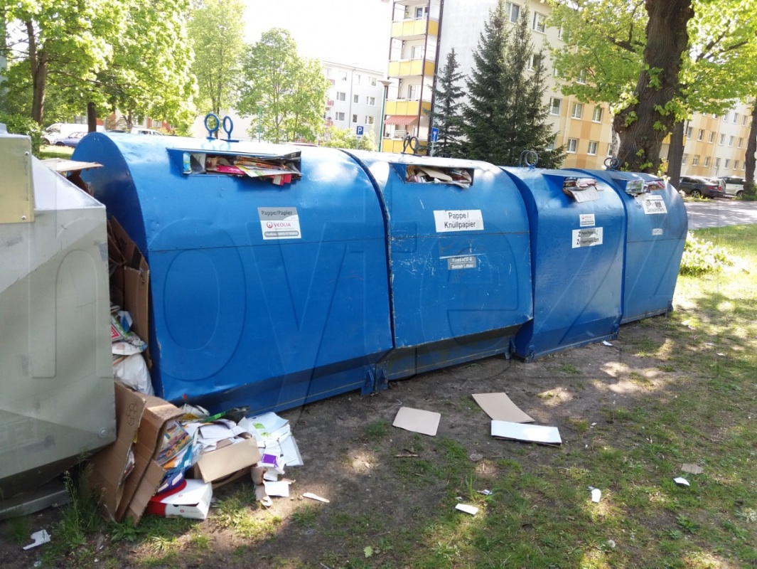 Verstopfte Container