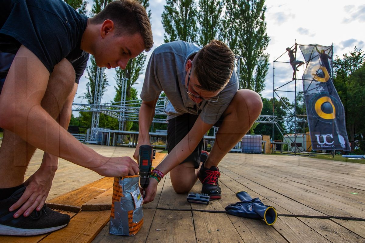 Vorbereitungen für das siebente Stadtteichfestival