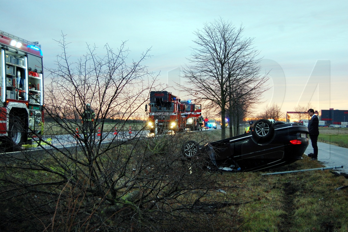 Morgendlicher Unfall auf der Bundesstraße 96