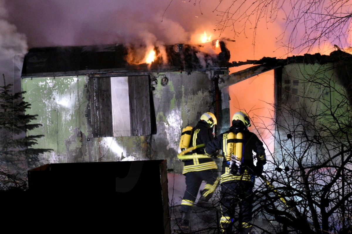 Bauwagen in Wittichenau abgebrannt