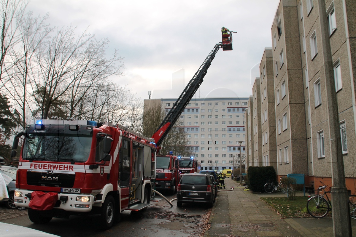 Wohnungsbrand im WK 9 sorgt für Feuerwehreinsatz