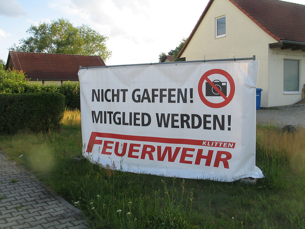 Klare Ansage von der Freiwilligen Feuerwehr