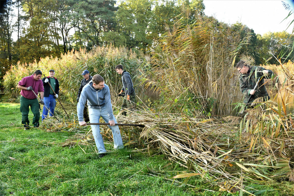 Kringelsdorfer Angler pflegen das Alte Fließ
