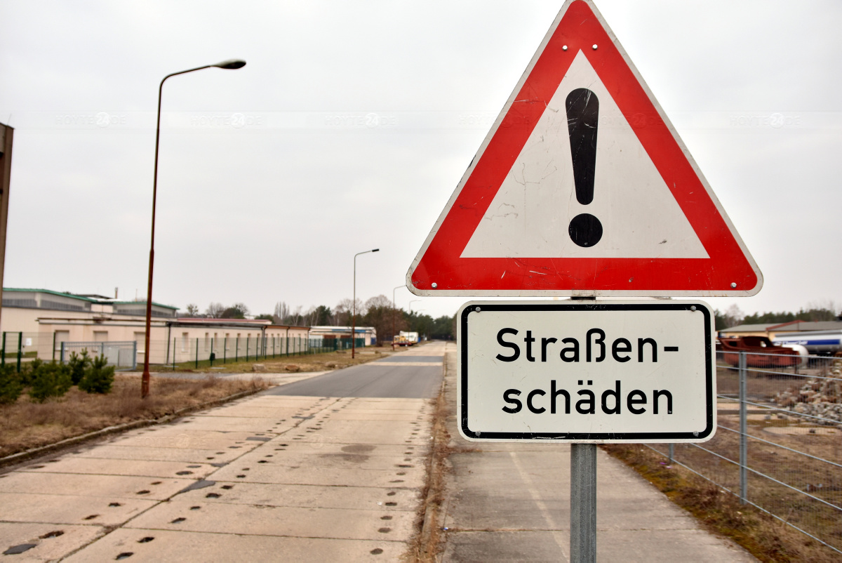 Im Industriegelände sind 4 Km Straßen zu sanieren