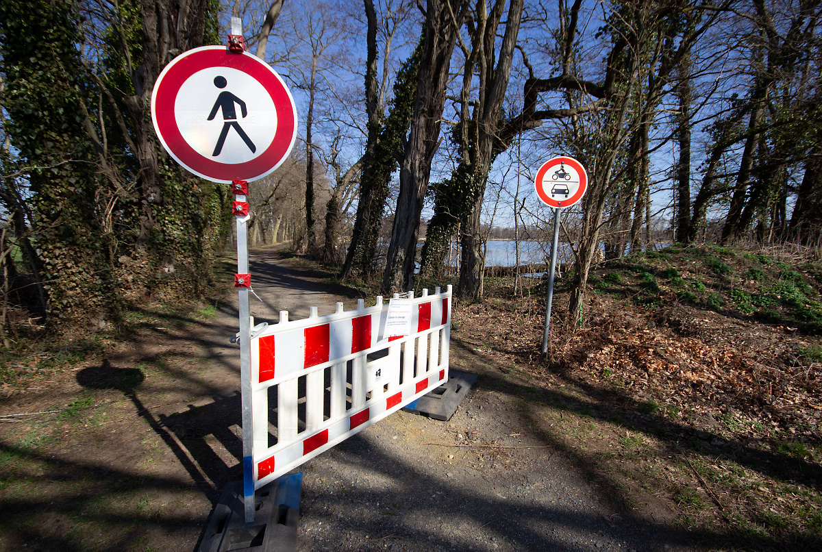 Spaziergangs-Verbot wegen Totholzes in den Bäumen