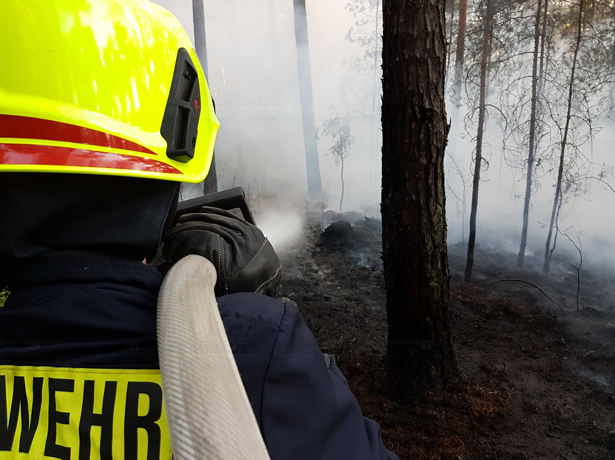 Bundesstraße 97 wegen Waldbrand zeitweise dicht