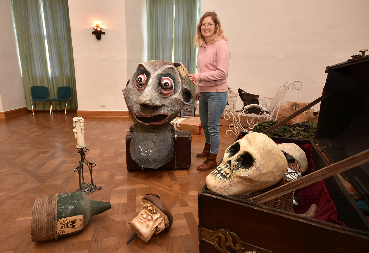 Vorbereitungen für die Halloween-Party