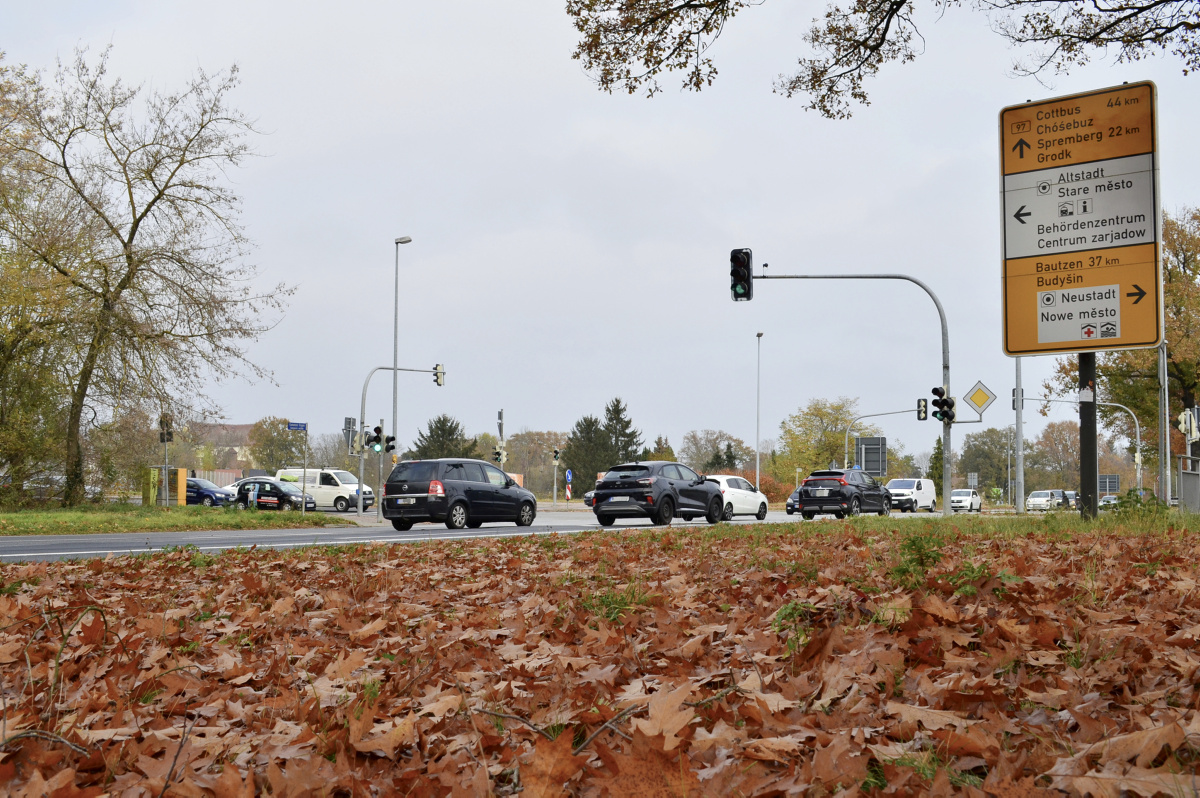 Hoyerswerdas Unfallkreuzung Nummer eins