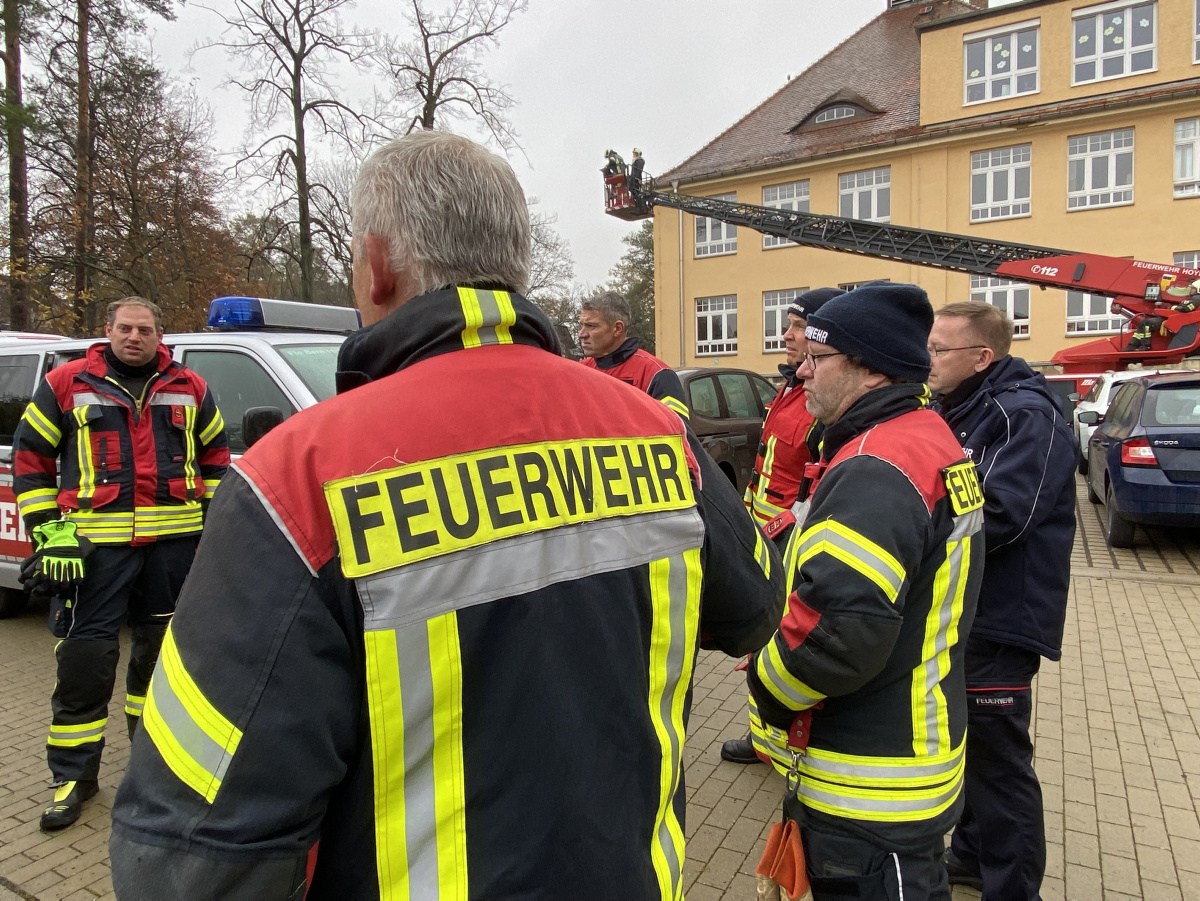 Feuerwehr und Oberschule proben den Ernstfall