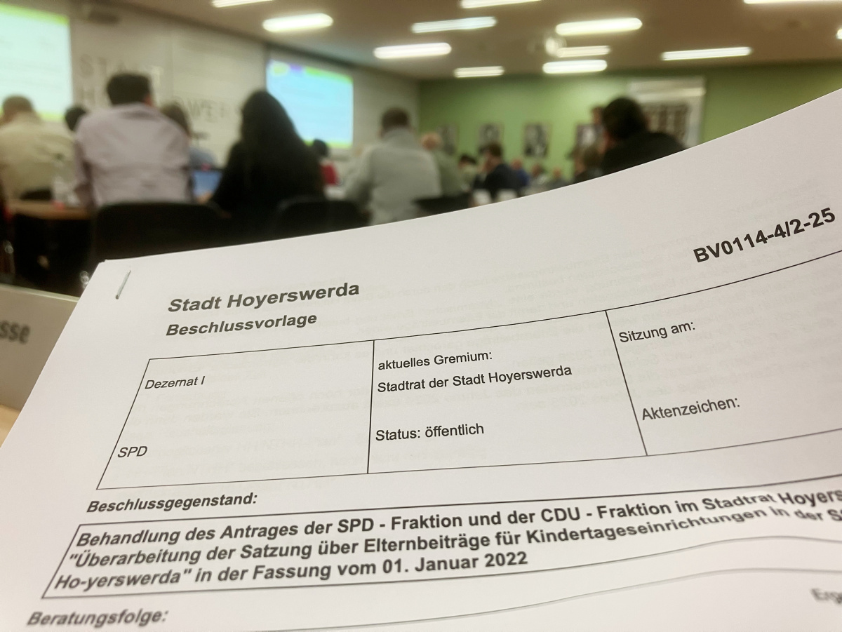 Stadtrat Hoyerswerda: Anträge zu Kita-Beiträgen abgelehnt