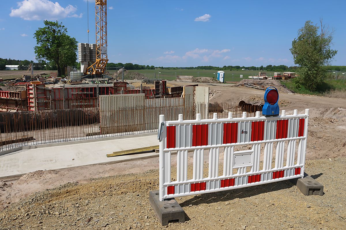Fundamentbau an der neuen Kreisstraßen-Brücke