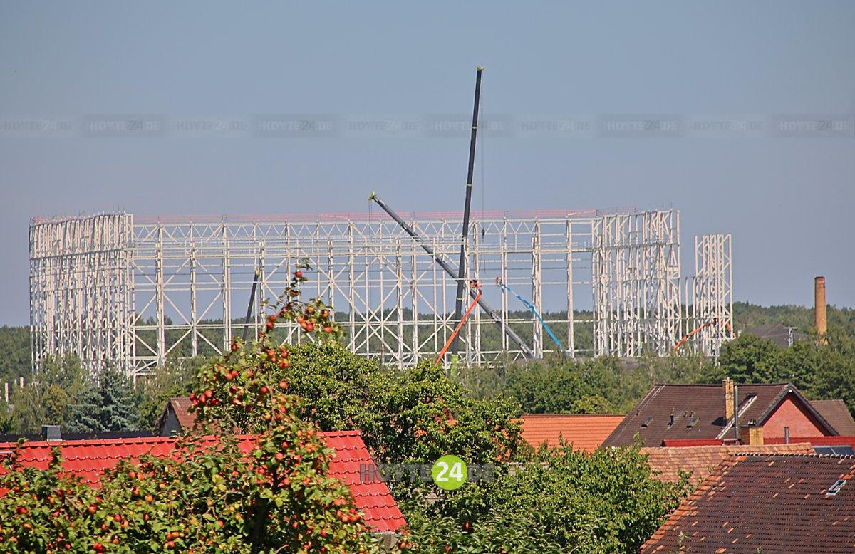 Man sieht die Baustelle des Smart Mobility Lab in Schwarzkollm.