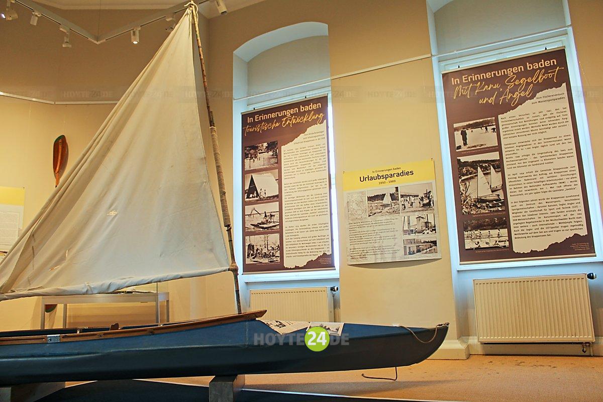 Ein Blick in die Knappensee-Ausstellung im Schloss Hoyerswerda.