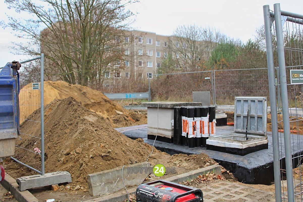 Man sieht die Bauarbeiten im WK IX.