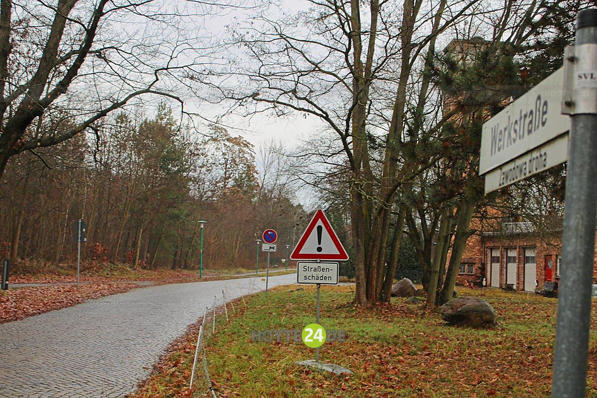 Man sieht die Werkstraße in Spreetal.