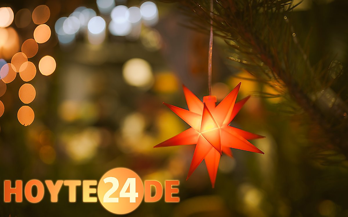 Man sieht einen Herrnhuter Stern und den Schriftzug Hoyte24.de.