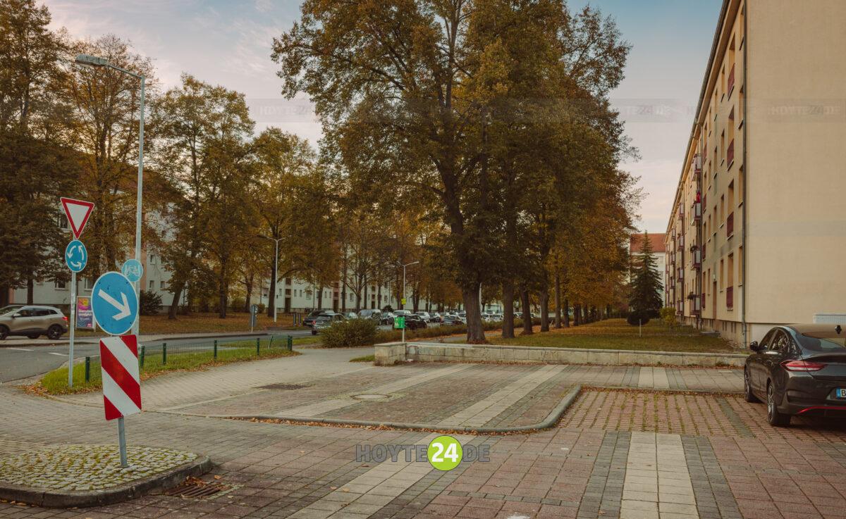 Man sieht die Bautzener Allee.